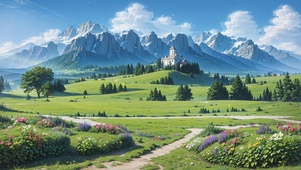 4K护眼山脉景色