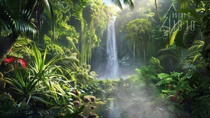 热带雨林瀑布