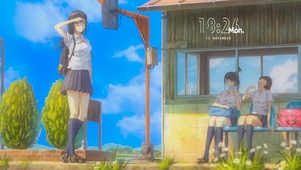 炎炎夏日 放学的少女