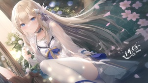 AI绘画花房里的少女