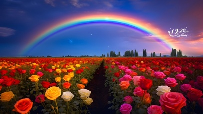 落日彩虹玫瑰园	