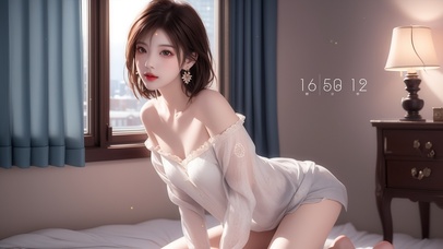 纯欲系短发可爱女生