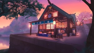 古风唯美仙境小屋