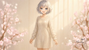 唯美梅花房间少女