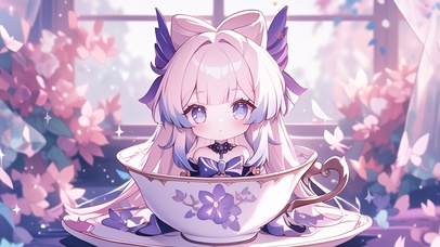 原神壁纸丨心海丨茶杯人丨