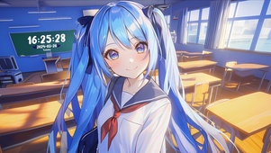 二次元甜美学院女孩