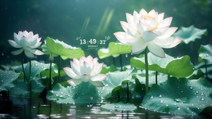 4k露水荷花
