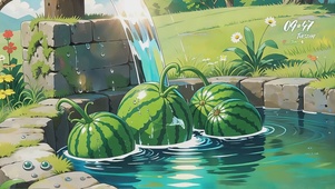 冰西瓜夏天的味道