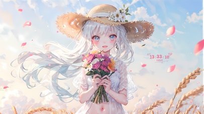 草帽可爱甜心少女