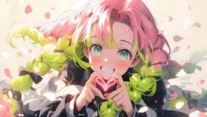 比心小女孩