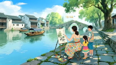 4k江南小镇写生