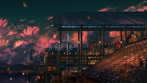 红霞古城少女