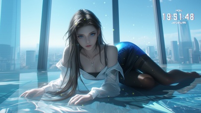 她的每个动作都透露着无声的优雅