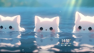 4k三小只水中漂流	