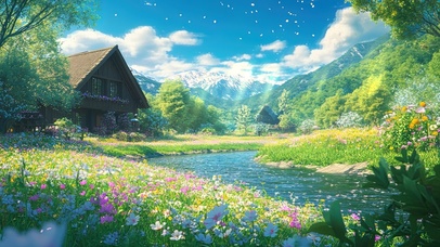 树林深处的绿色世界