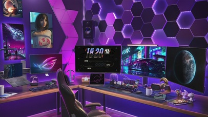 4K炫酷赛博朋克电脑房间