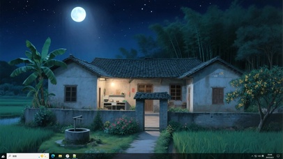 夜晚老屋