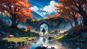 乡间小桥溪流