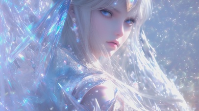 【禁转】梦幻水晶白发女孩