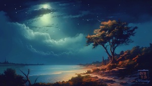 湖景夜色