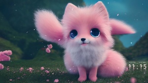 可爱粉狐狸