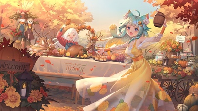 4K可爱动漫野餐少女