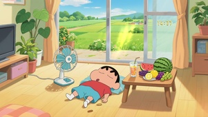 夏日睡觉小新