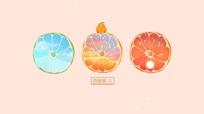 天空切片的橙子