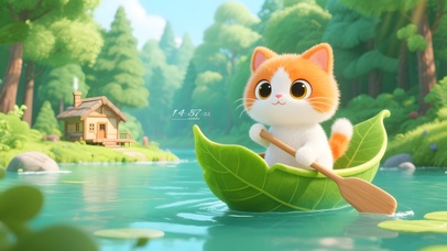 划船的猫咪