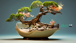 绿色清新盆景