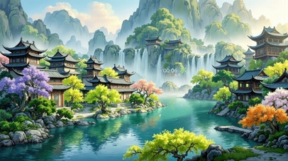 春花烂漫古风仙境