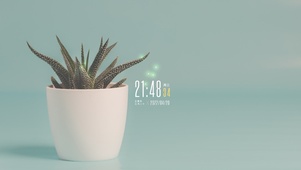 简约清新1（含真实天气时间）