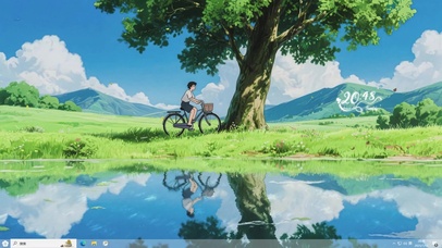 镜湖骑影-桌面主题