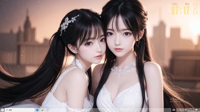 4k夕阳城市两个美少女贴贴