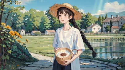 田园可爱少女