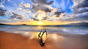 夕阳海岸日落