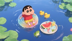 小新悠闲惬意夏天