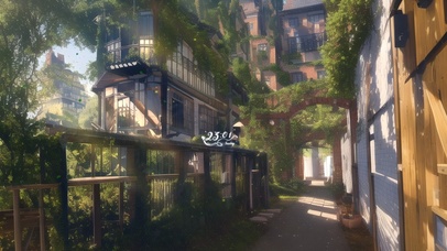 4k 治愈唯美阳光小镇