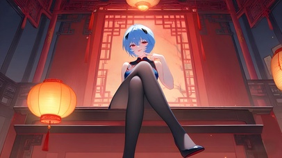 绫波丽-黑丝旗袍