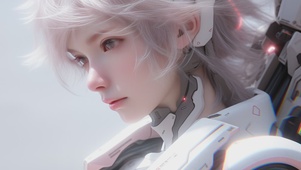 【4K极致】粉色CG机甲少女