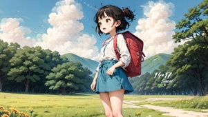 文艺可爱小女孩