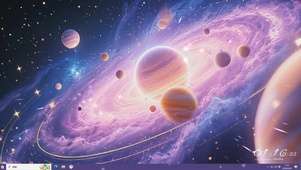 紫色梦幻宇宙银河星团