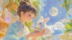 女孩与兔子