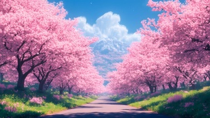 春天大自然风景桃花林05