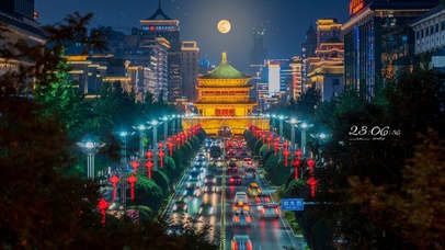 6K西安城市夜景