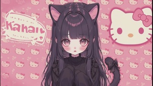 可爱少女hello壁纸