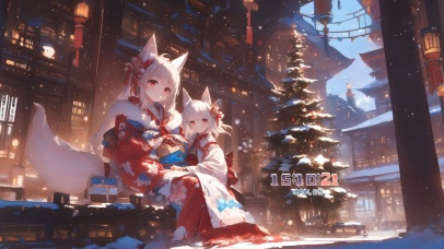 冬日古风狐少女