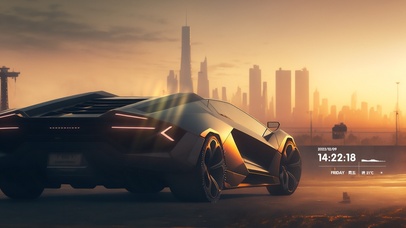 黄昏的兰博基尼