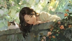 朦胧感意境清冷少女 