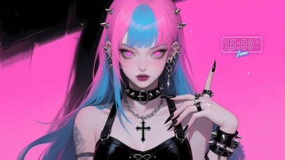 赛博猫耳少女武士